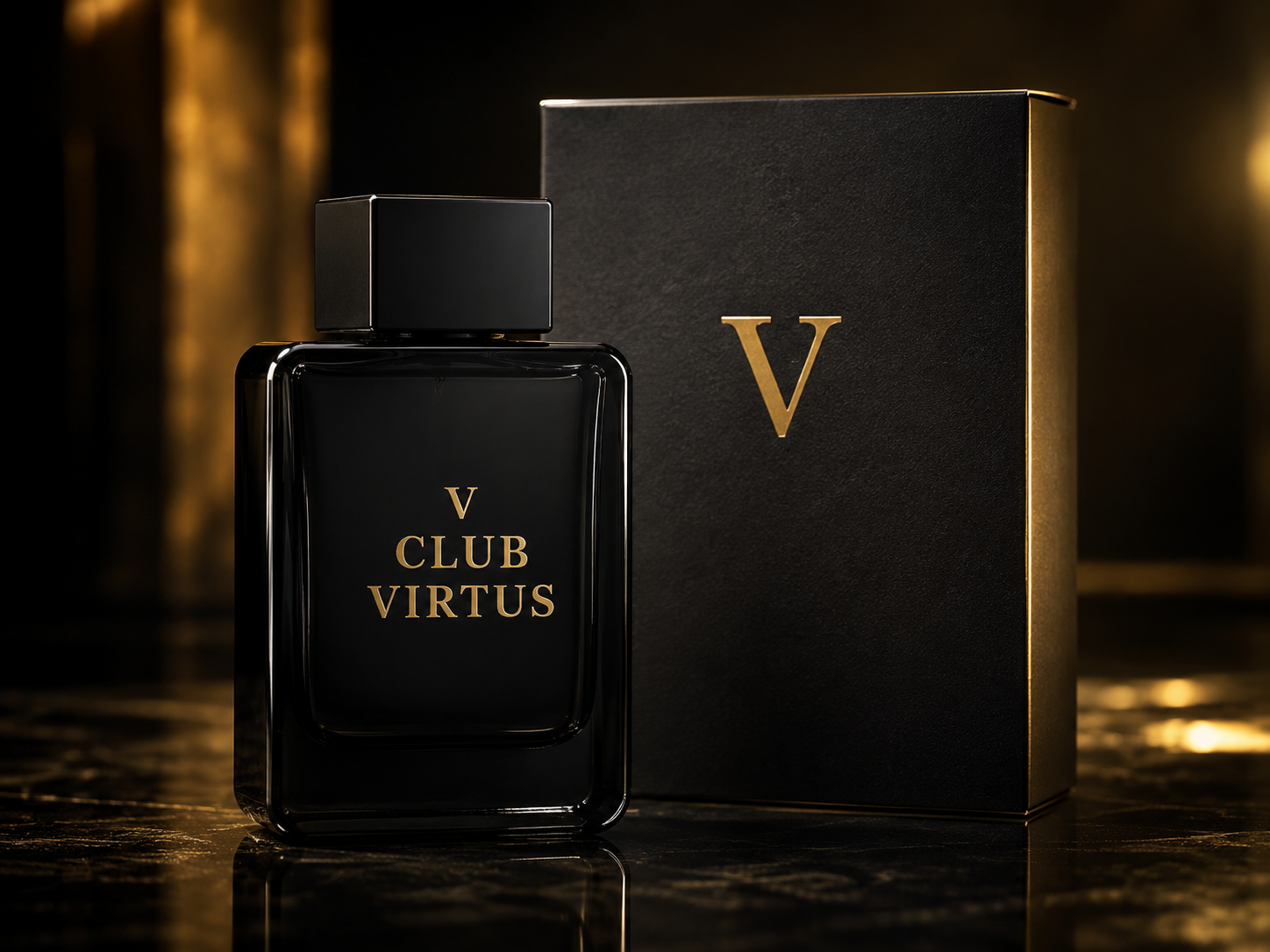 Club Virtus, perfume negro con presentación premium